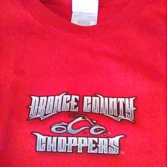 Orange County Chopper NY T Shirt Men's L Tall Cool Graphics Front Back & Sleeve - Picture 3 of 6